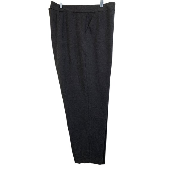 Calvin Klein Womens Charcoal Gray Dress Pants Size 22W Knit Crop Tweed NWT 8052 - Picture 7 of 10